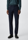 Mango Pantalón slim fit algodón - Azul noche