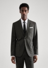 Mango Americana traje lana slim fit pata de gallo - Gris
