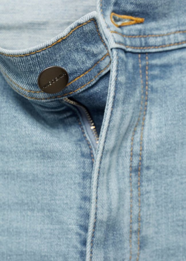 Mango Jeans slim fit lavado claro desgastado - Azul claro