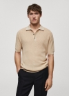 Mango Polo punto calado - Beige