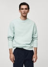 Mango Sudadera básica 100% algodón - Verde agua