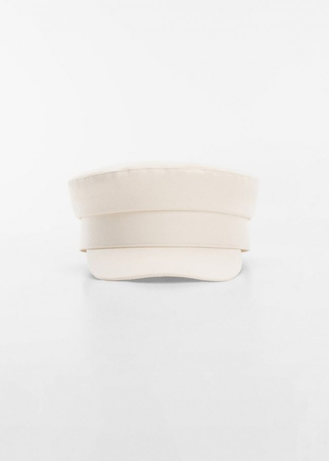 Mango Gorra baker algodón - Blanco roto