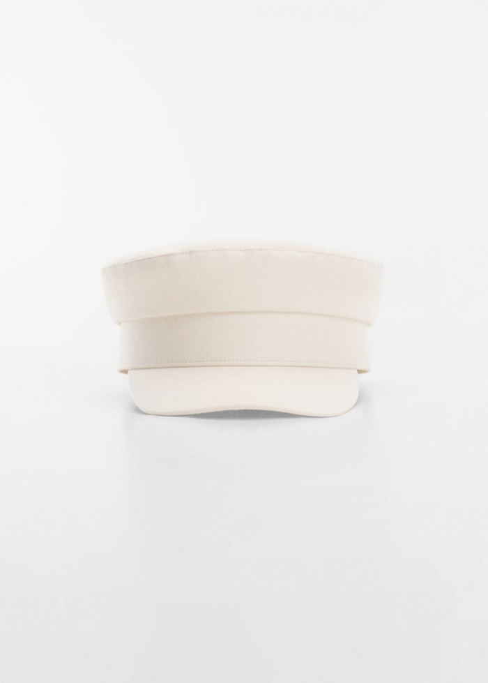 Mango Gorra baker algodón - Blanco roto