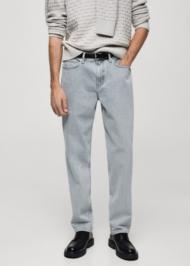 Mango Jeans regular fit lavado claro - Azul claro