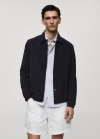 Mango Sobrecamisa ligera water repellent - Azul marino oscuro