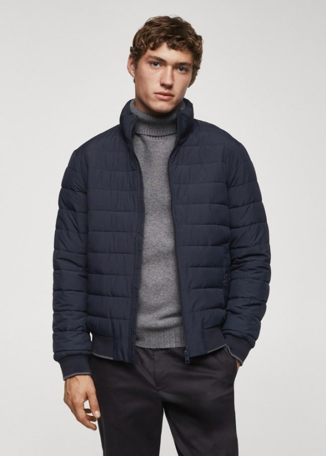Mango Anorak acolchada ultra ligera water-repellent - Azul marino