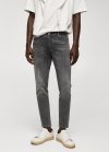 Mango Jeans Tom tapered cropped - Gris oscuro