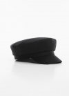 Mango Gorra baker lana - Negro