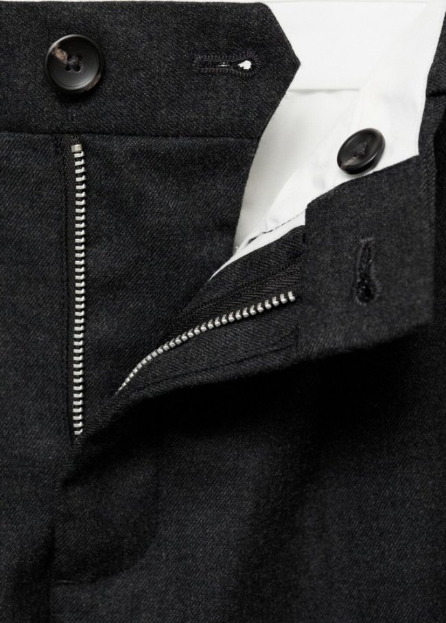 Mango Pantalon uniformm - Gris oscuro vigoré