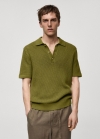 Mango Polo punto trenzado - Verde manzana