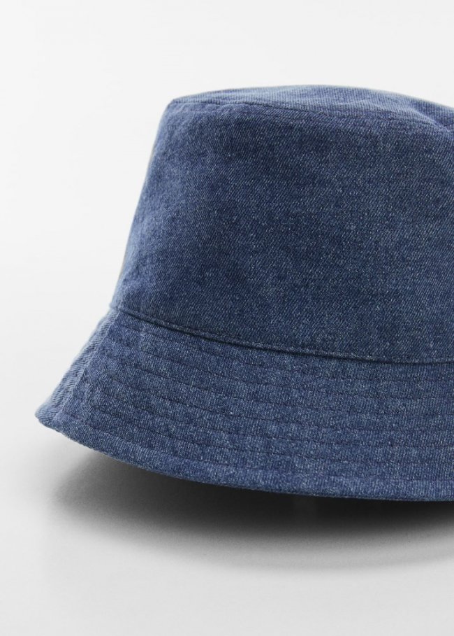 Mango Gorro bucket denim - Azul medio