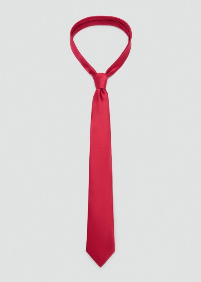 Mango Corbata estrecha - Rojo