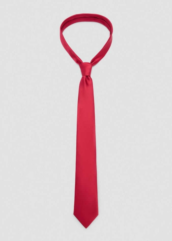 Mango Corbata estrecha - Rojo