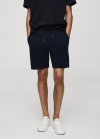 Mango Bermudas jogger algodón - Azul marino oscuro