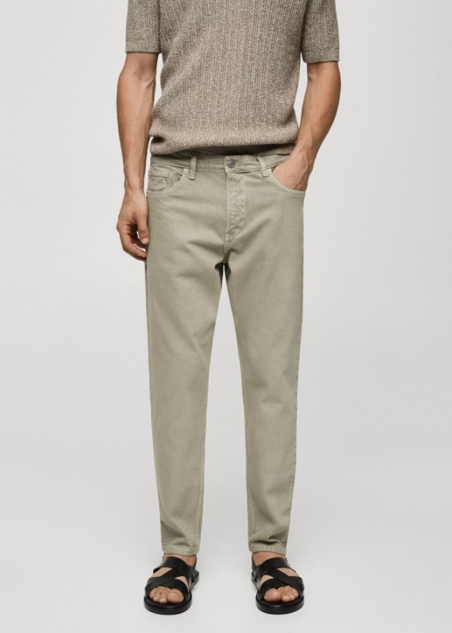 Mango Jeans tapered-fit - Khaki