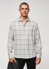Mango Camisa regular fit cuadro ventana - Blanco