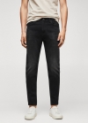 Mango Jeans Tom tapered cropped - Denim negro