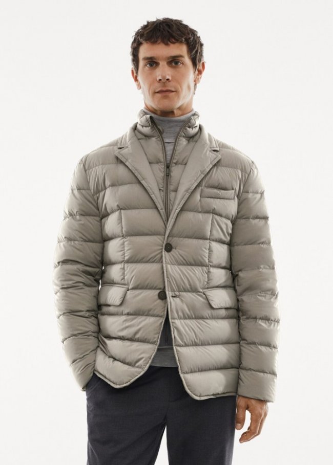 Mango Anorak acolchada water repellent - Gris