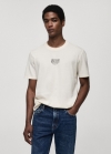 Mango Camiseta slim fit estampado - Crudo
