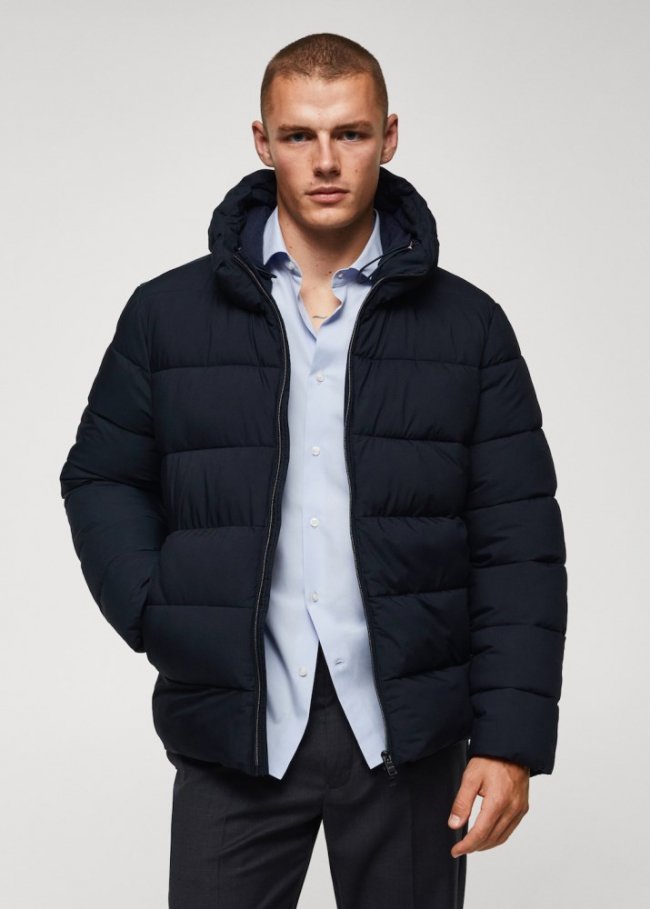 Mango Anorak acolchado impermeable termoregulador - Azul marino oscuro