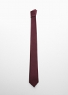 Mango Corbata micro estampado - Burdeos