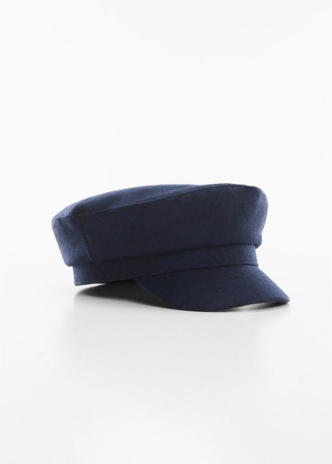Mango Gorra baker lana - Azul marino