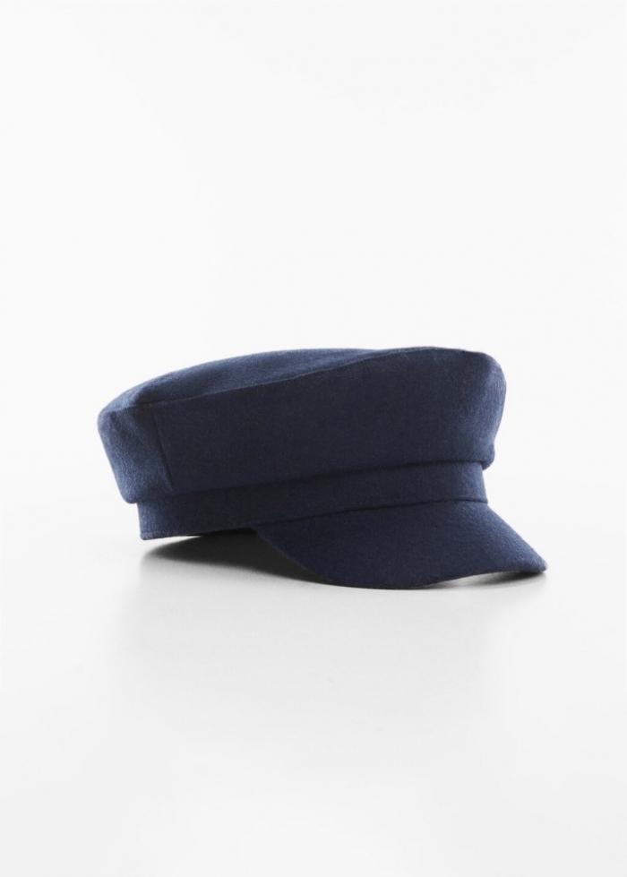 Mango Gorra baker lana - Azul marino
