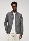 Mango Sobrecamisa tejana algodón bolsillos - Gris