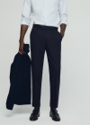 Mango Pantalón lana detalle pinzas - Azul marino
