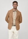 Mango Americana lana slim fit - Marrón medio