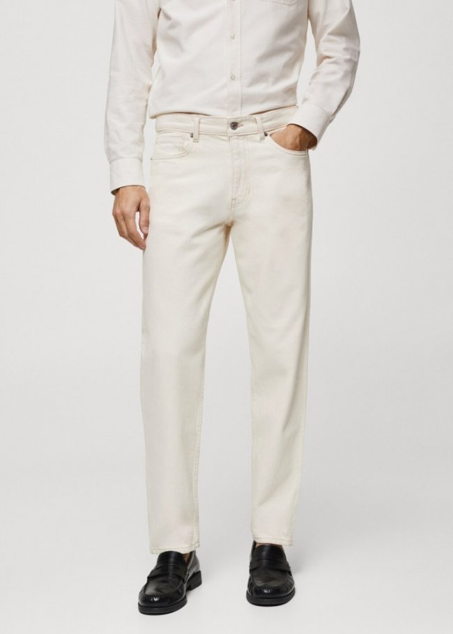 Mango Jeans Bob straight fit - Crudo