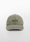 Mango Gorra mensaje bordado - Khaki