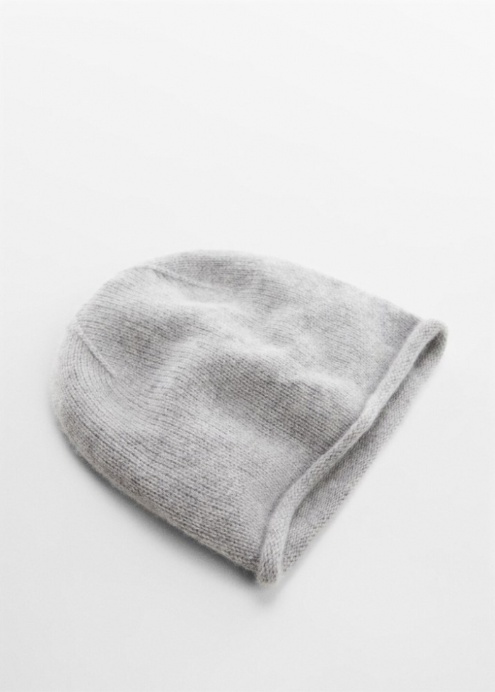 Mango Gorro punto cashmere - Gris medio vigoré