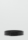 Mango Cinturón piel reversible - Negro