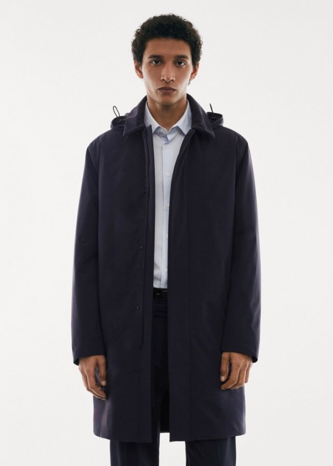 Mango Parka capucha acolchada SOFEELATE® - Azul marino