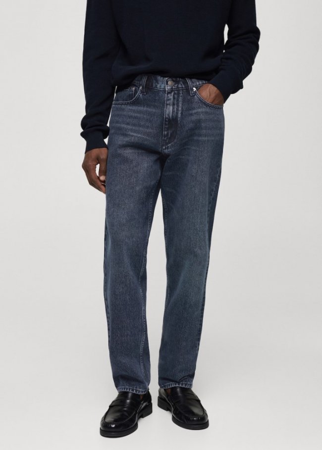 Mango Jeans Bob straight fit - Azul oscuro intenso