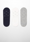Mango Pack 3 calcetines estampado lunares - Azul marino oscuro