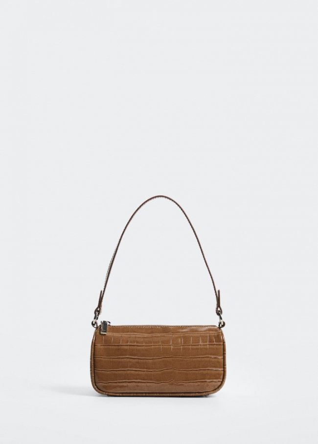 Mango Bolso efecto cocodrilo - Marrón