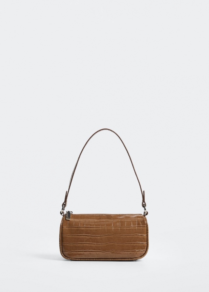 Mango Bolso efecto cocodrilo - Marrón