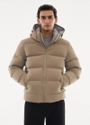 Mango Anorak pluma water repellent - Marrón medio