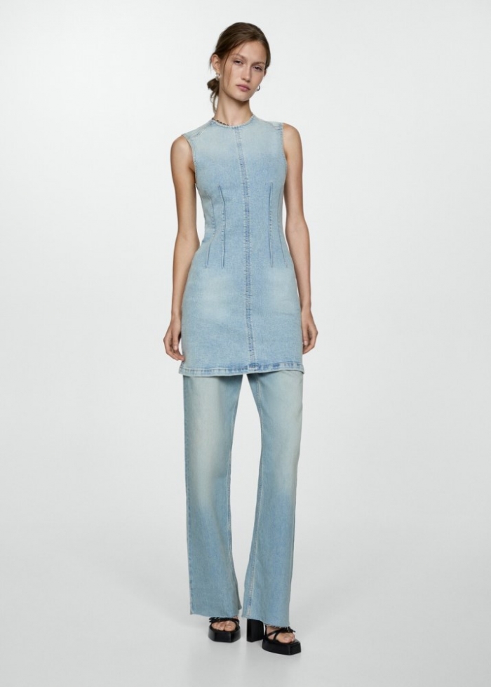 Mango Sandalia piel plataforma - Negro