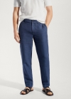 Mango Pantalón 100% lino slim fit - Azul marino