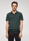 Mango Polo punto fino - Verde oscuro