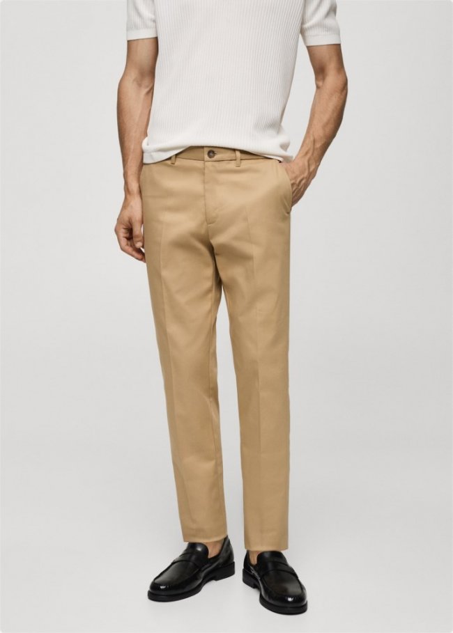 Mango Pantalón chino slim fit - Marrón medio