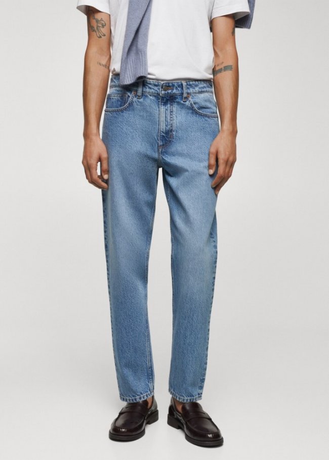 Mango Jeans tapered-fit - Azul medio