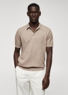Mango Polo punto algodón - Arena
