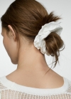Mango Maxi coletero bordado - Blanco