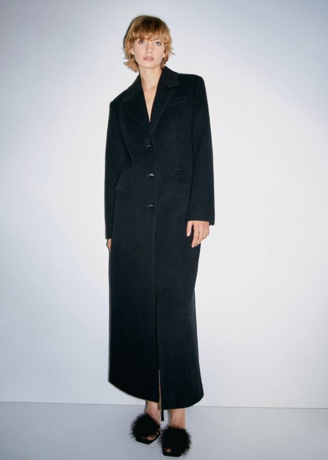 Mango Sandalia adorno plumas - Negro