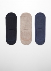 Mango Pack 3 calcetines diseño rayas - Azul celeste