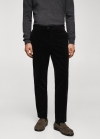 Mango Pantalón slim fit pana - Negro